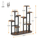 Axyaa Multi-Tiered Plant Stand for 11 Potted Flowers - Ideal for Home and Garden.