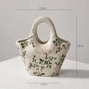 Axyaa Ceramic Vase: French Retro Pastoral Style, High Sense, Creative Ornament