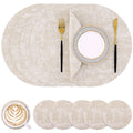 Axyaa Faux Leather Placemats Waterproof Non-slip Heat Resistant Table Mat