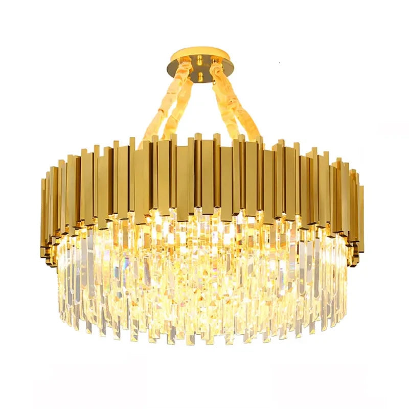 Axyaa Nordic Modern Crystal Chandelier for Luxury Living Spaces