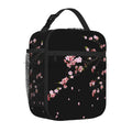 Axyaa Sakura Cherry Blossoms Insulated Lunch Bag for Work & Picnic