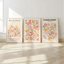 Axyaa Abstract Butterfly Flower Market Matisse Art Prints Set
