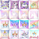 Axyaa Purple Unicorn Rainbow Sunrise Pillowcase for Home Decor