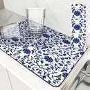 Axyaa Absorbent Draining Mat: Quick Dry Super Draining, Dish Drying, Bathroom Drain Pad