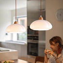 Axyaa Nordic Pumpkin Glass Pendant Light for Home Decor Lighting