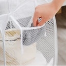 Axyaa Foldable Skeleton Clothes Basket: Ventilated, Portable, Large Capacity Storage Organizer