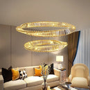 Axyaa Crystal Pendant Lamp: Modern LED Ceiling Light for Luxury Living Rooms