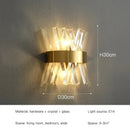 Axyaa LED Crystal Wall Lamps: Luxury Gold Wall Sconces for Home Art Decor & Bedside Lighting