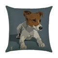 Axyaa Cartoon Dog Linen Pillowcase 45*45cm