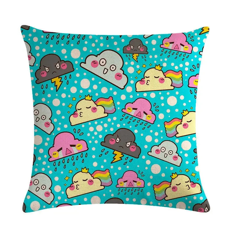 Mini Bulb Decorative Flax Pillowcase by Axyaa - 45*45cm