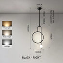 Axyaa Glass Ball Pendant Lamp for Luxury Living Room, Study, LED Chandelier