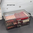 Axyaa Clear Makeup Organizer Set | Large Capacity Cosmetic Storage Drawer Box