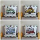 Happy Campers Owl Motorhome Print Pillow Case by Axyaa