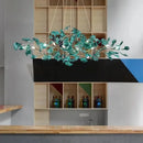 Axyaa Nordic Ginkgo Leaf Crystal Chandelier for Modern Artistic Spaces