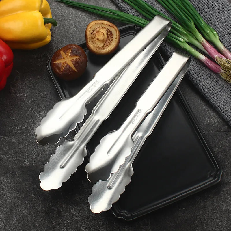 Axyaa Stainless Steel Food Tongs: Barbecue & Buffet Essential