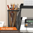 Axyaa 4-Tier Stackable Letter Tray & Pen Holder for Office Desk Organization