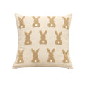 Axyaa Bunny Rabbit Pillow Cover Beige Coffee 45x45cm for Easter Decoration