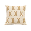 Axyaa Bunny Rabbit Pillow Cover Beige Coffee 45x45cm for Easter Decoration