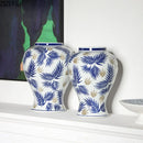 Axyaa Blue White Porcelain Vase Pots Flowers Arrangement Room Decor