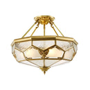 Axyaa Classic Copper Ceiling Light with Glass Shade for Home Decor Lighting