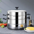 Axya Stainless Steel Multi-Layer Steamer for Gas & Induction Stoves