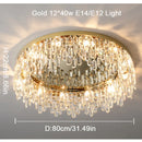 Axyaa Modern Crystal Round Dimmable LED Ceiling Light