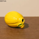 Axyaa Lemon Ceramic Vase with Artificial Flowers | Room Decorative Floral Arrangement