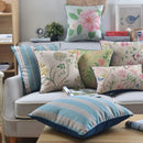 Axyaa Vintage Floral Pillow Cover Pink Green 45x45cm