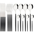 Axyaa White Gold 16-Piece Stainless Steel Cutlery Set