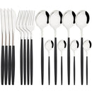 Axyaa White Gold 16-Piece Stainless Steel Cutlery Set