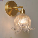 Axyaa Vintage Clear Glass Wall Lamp Sconce, Up Down Rotate LED Lights