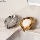 Axya Ceramic Leaf Soap Dish Bathroom Accessories Holder Tray Storage