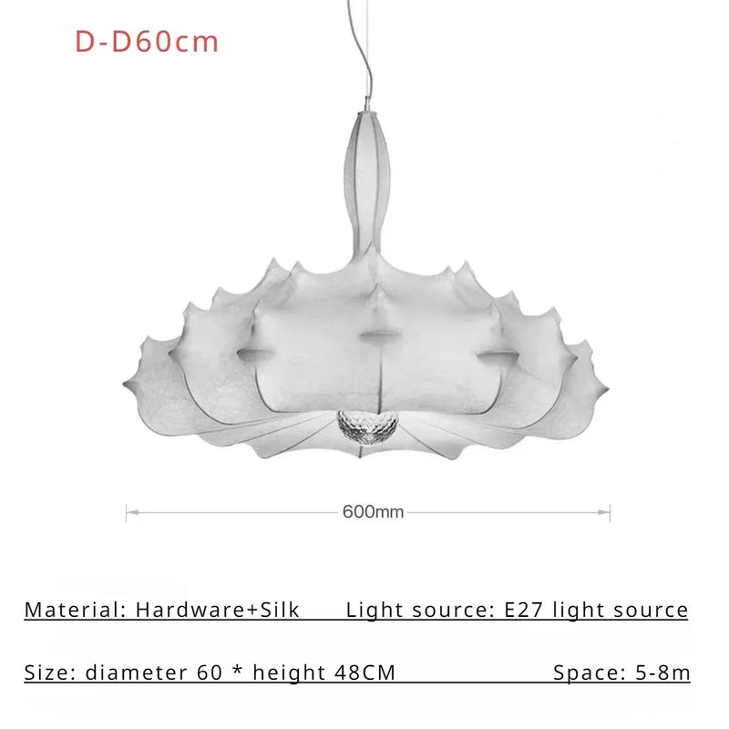 Axyaa Wabi Sabi Silk Pendant Lights: Modern Home Decor Chandelier