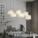 Axyaa Marble Chandelier: Modern Chinese Tearoom All Copper Light Luxury Bar Lighting