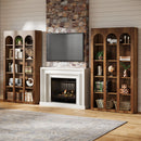 Axyaa 5-Tier Arched Display Bookcase, 70.87" Tall Vintage Bookshelf with Open Shelves