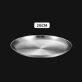 Axyaa Stainless Steel BBQ Plate Shallow Round Dining Dish Bone Spitting Korean Style