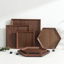 Axyaa Black Walnut Serving Tray: High-grade, Solid Wood Tea Cup & Coffee Dessert Tray