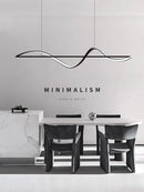 Axyaa Modern Minimalist Curve LED Pendant Light for Dining Room, Bar, Kitchen - Home Decor Fixture