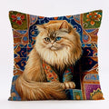Axyaa Classic Cat Design Linen Pillowcase 45x45cm Home Decoration Sofa Cushion Cover