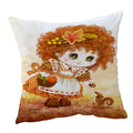 Axyaa Wildlife Animals Cushion Covers 45X45CM Wolf Fox Tiger Christmas Cats Girls