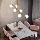 Axyaa Glass Ball Gold LED Pendant Light for Modern Kitchen Dining Room