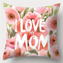 Axyaa Mother's Day Flower Pillowcase Set - 45x45cm Square Decor Sofa Pillow