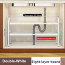 Axyaa Under Sink Flexible Organizer Rack Cabinet Telescopic Storage Shelf