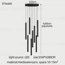 Axyaa Modern LED Tubular Pendant Chandelier for Living Room and Staircase