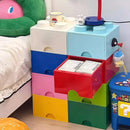Axyaa Color Block Drawer Organizer Stackable Plastic Cabinet - Home Storage Solution