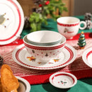 Axyaa Christmas Ceramic Dim Sum Plate - Creative Holiday Gift