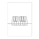 Axyaa Abstract Piano Headset Guitar Line Wall Art Canvas Minimalist Print for Living Room