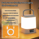 Axyaa LED Table Lamp Clock Dimmable Night Light Remote Touch Display