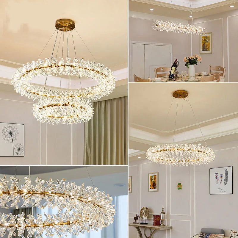 Nordic Luxury Crystal Chandelier for Home Decor by Axyaa