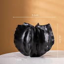 Axyaa Petal Ceramic Vase: Irregular Wrinkle Patterns, Hydroponic Home Decor Handicraft